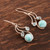 Blue Topaz and Larimar Dangle Earrings 'Triple Fascination'