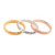 Gold and Silver Engraved Stacking Band Rings Set of 3 'Triple Union'