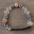 African Beaded Terracotta Unity Bracelet from Ghana 'Together in Fellowship'