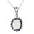 Sterling Silver Moonstone and Sapphire Pendant Necklace 'Blue Happiness'