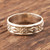 Women's Sterling Silver Band Ring with Diamond Motifs 'Shimla Shapes'