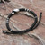 Thai Hill Tribe  Sterling Silver Black Cord Unity Bracelet 'We Unite'