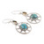 Wheel-Shaped Citrine and Composite Turquoise Earrings 'Wheel in the Sky'