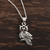 Owl Pendant Necklace Handmade in India 'Jali Owl'