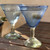 Hand Blown Blue Martini Glasses from Mexico Set of 6 'Fiesta Azul'