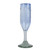 Hand Blown Blue Recycled Glass Champagne Flutes Set of 6 'Fiesta Azul'
