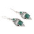 Malachite Cabochon and Sterling Silver Dangle Earrings 'Green Ocean'