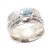 Blue Topaz and Sterling Silver Spinner Ring 'Protected Beauty'