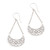 Floral Sterling Silver Dangle Earrings from Bali 'Flower Swing'