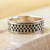 950 Silver Fretwork Band Ring from Mexico 'Elegant Fretwork'