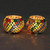 Glass Mosaic Tealight Candleholders Pair 'Festive Rainbow'