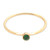 Green Quartz Gold Plated Solitaire Ring 'Subtly Sweet'