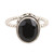 Black Onyx and Sterling Silver Cocktail Ring 'Midnight Hearts'