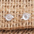 Circle Sterling Silver Stud Earrings 'Planets in Orbit'