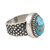 Composite Turquoise and Sterling Silver Men's Ring 'Majestic Allure'
