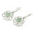 Flower Shaped Jade Dangle Earrings 'Mixco Flora in Light Green'