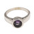 Amethyst Solitaire Sterling Silver Ring 'The Life Within'