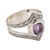 Bezel-Set Amethyst and Sterling Silver Cocktail Ring 'Grace and Charm in Purple'