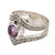 Bezel-Set Amethyst and Sterling Silver Cocktail Ring 'Grace and Charm in Purple'