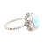 Oval Larimar Cabochon Sterling Silver Ring 'Endless Summer Sky'