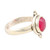 Faceted Pink Chalcedony Sterling Silver Cocktail Ring 'Pink Summer Moon'