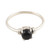 Black Onyx Cabochon Sterling Silver Ring 'Magical Orb'