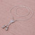 950 Silver Butterfly Pendant Lariat Necklace 'Butterfly Passion'