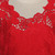 Red Floral Openwork and Embroidered Rayon Top 'Rose Mallow in Red' Red Floral Openwork and Embroidered Rayon Top 'Rose Mallow in Red'