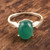 Green Onyx Cabochon Single Stone Ring 'Vernal Pool'