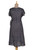 Beaded Indigo Viscose Wrap Dress 'Creative Fusion in Indigo'