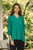 Embroidered Green Viscose Tunic 'Viridian Beauty'