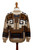 Intarsia Knit Alpaca Wool Men's Sweater 'Chavin Geometry'
