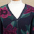 Floral Intarsia Knit Cardigan Sweater in 100 Alpaca 'Cusco Flowers in Blue'
