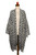 Pewter Grey Batik Short Rayon Robe 'Nebula in Pewter'