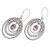 Concentric Circle Amethyst Earrings Balinese Motif 'Inner Circles in Purple'