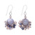 Grey Agate and Cultured Pearl Dangle Earrings 'Vivid Dream in Grey'