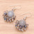 Grey Agate and Cultured Pearl Dangle Earrings 'Vivid Dream in Grey'