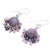 Grey Agate and Cultured Pearl Dangle Earrings 'Vivid Dream in Grey'