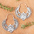 Ornate Sterling Silver Hoop Earrings 'Mexican Rococo'