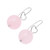 Sterling Silver and Rose Quartz Bead Heart Dangle Earrings 'Ethereal Orbs in Pink'