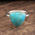 Sterling Silver and Reconstituted Turquoise Cocktail Ring 'Pyramid Charm'