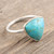 Sterling Silver and Reconstituted Turquoise Cocktail Ring 'Pyramid Charm'
