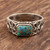 Sterling Silver Men's Ring with Composite Turquoise 'Mysterious Glyph'