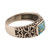 Sterling Silver Men's Ring with Composite Turquoise 'Mysterious Glyph'