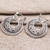 Balinese Sterling Silver Hoop Earrings 'Making Waves'