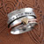 Sterling Silver Meditation Ring Follow Your Heart 'Message from the Heart'