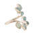 Artisan Crafted Chalcedony Cocktail Ring 'Leafy Glory'