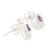 Amethyst and CZ Peacock Drop Earrings 'Peacock Beauty'
