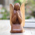 Praying Angel Suar Wood Hand Carved Statuette 'Angelic Prayer'