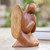 Praying Angel Suar Wood Hand Carved Statuette 'Angelic Prayer'